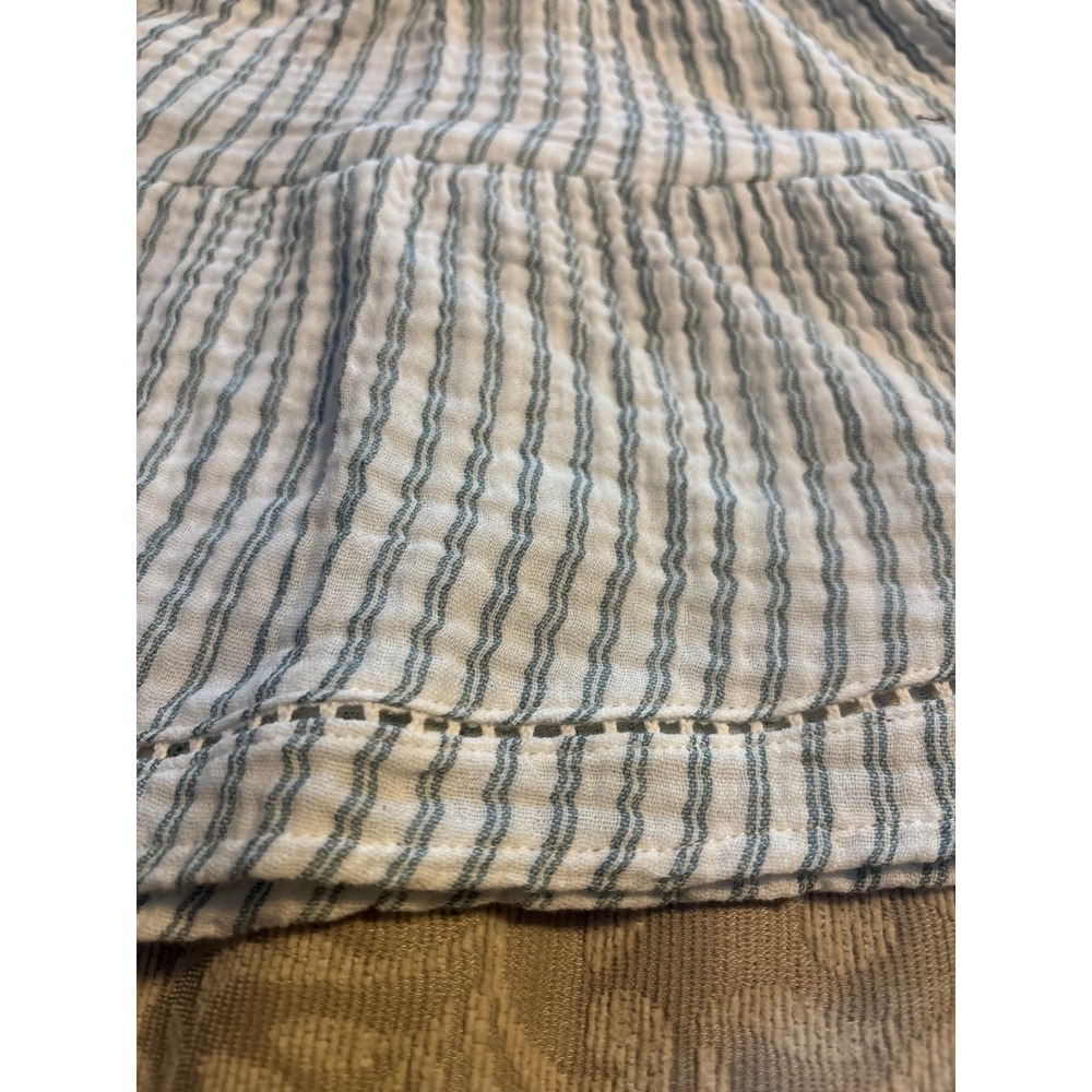 Modern Moments by Gerber Baby Girl Blue Striped Cotton Flutter Dress 18M (B1) - Picture 2 of 10